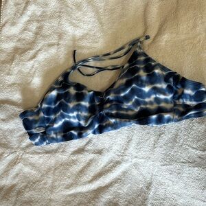 Women’s SO large blue and white bikini top